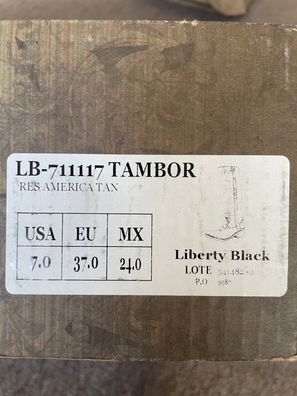 Liberty Tambor Tan Distressed Leather Knee Boots - Picture 8 of 9